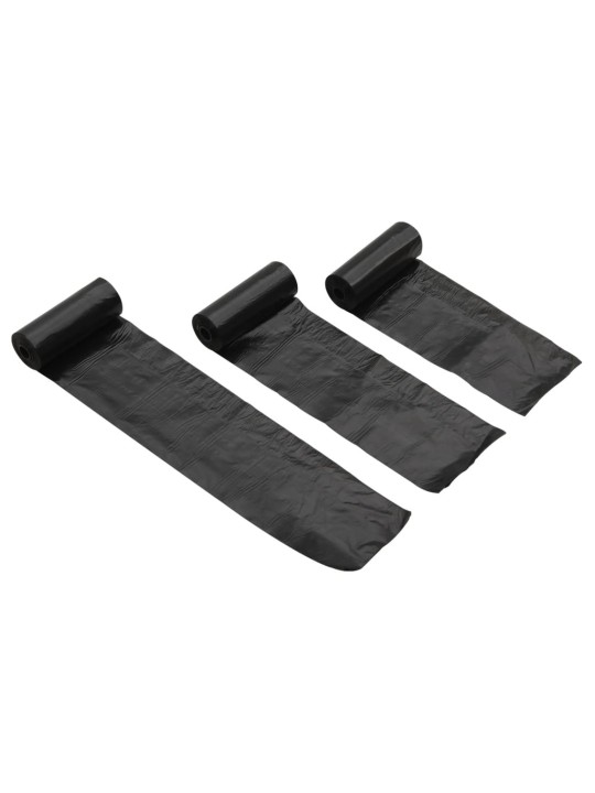 Sáčky na psí exkrementy 750 ks černé 30 x 20 cm PE