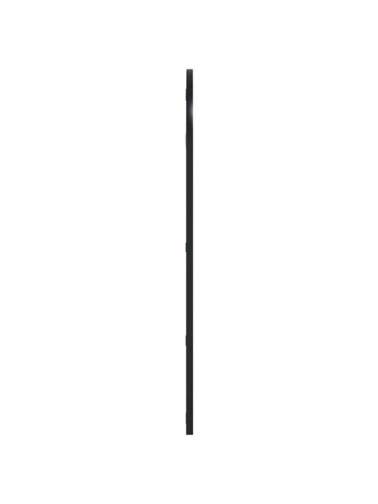 Nástěnné zrcadlo černé 40 x 80 cm oblouk železo