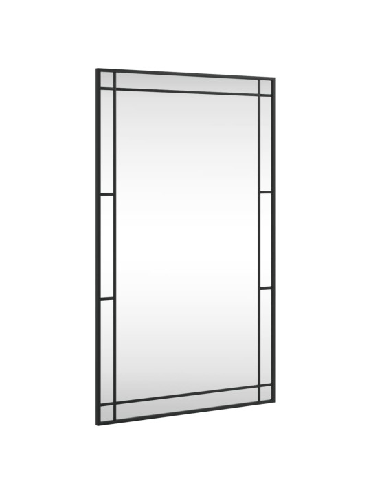 Nástěnné zrcadlo černé 60 x 100 cm obdélník železo