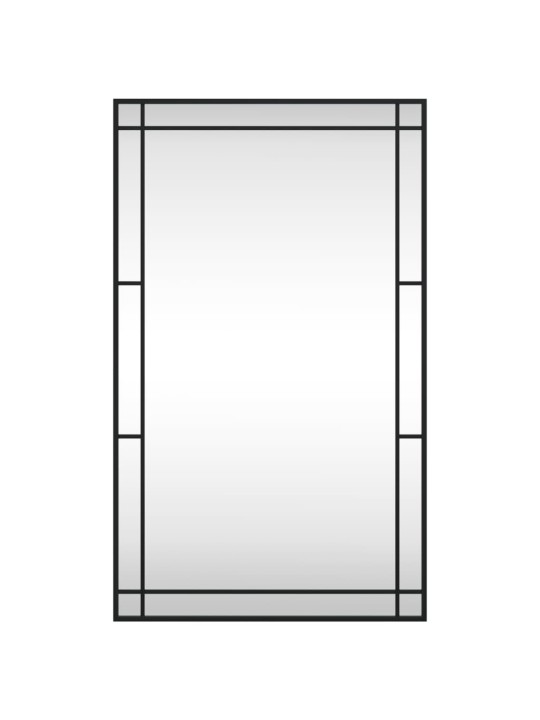 Nástěnné zrcadlo černé 60 x 100 cm obdélník železo