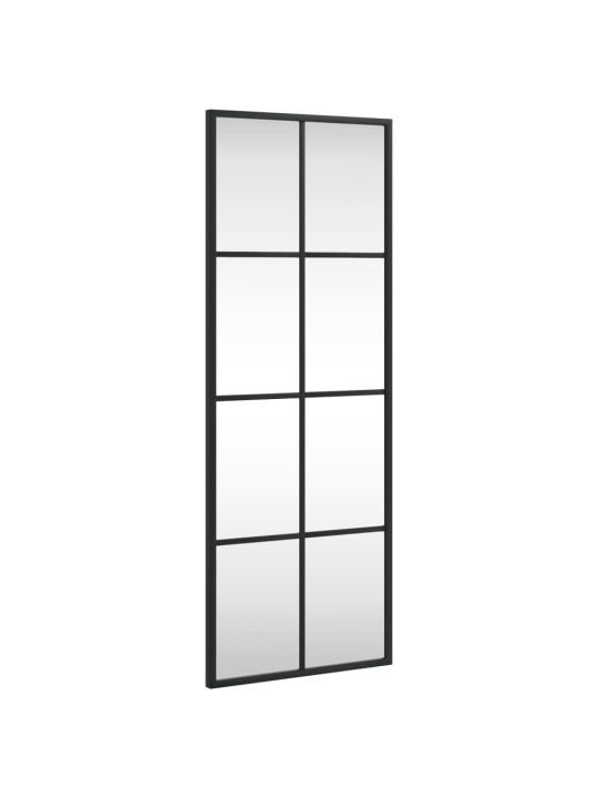 Nástěnné zrcadlo černé 30 x 80 cm obdélník železo