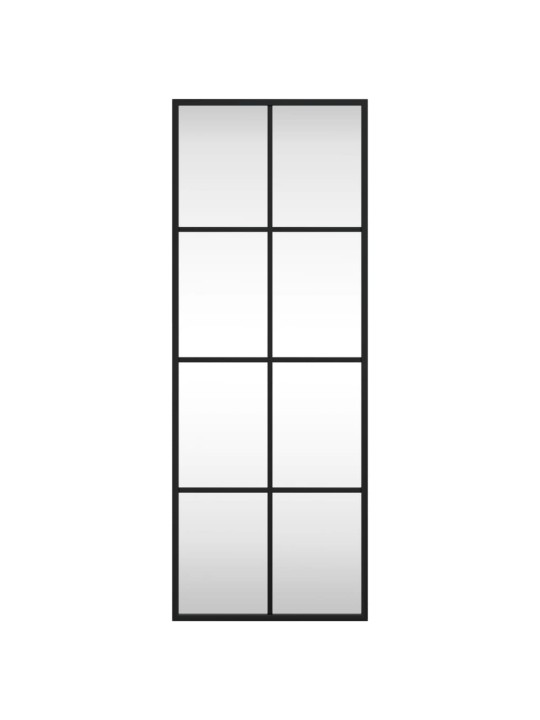 Nástěnné zrcadlo černé 30 x 80 cm obdélník železo