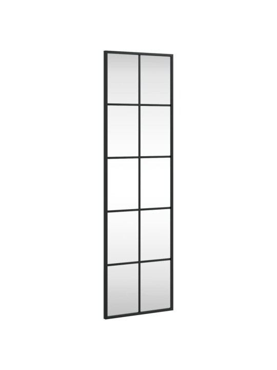 Nástěnné zrcadlo černé 30 x 100 cm obdélník železo