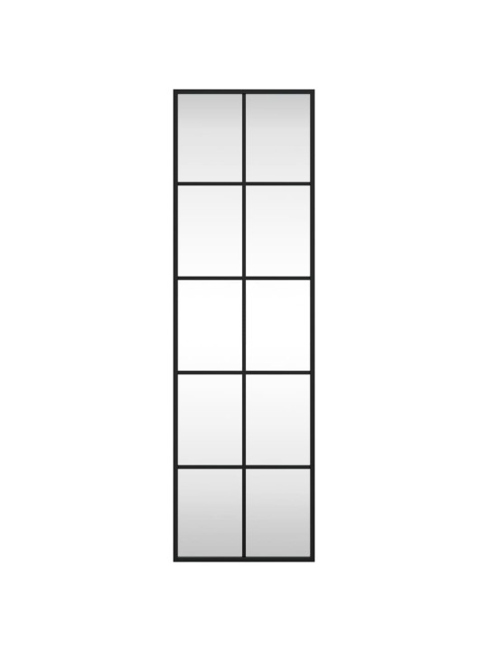 Nástěnné zrcadlo černé 30 x 100 cm obdélník železo