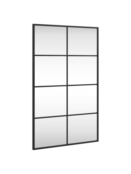 Nástěnné zrcadlo černé 50 x 80 cm obdélník železo
