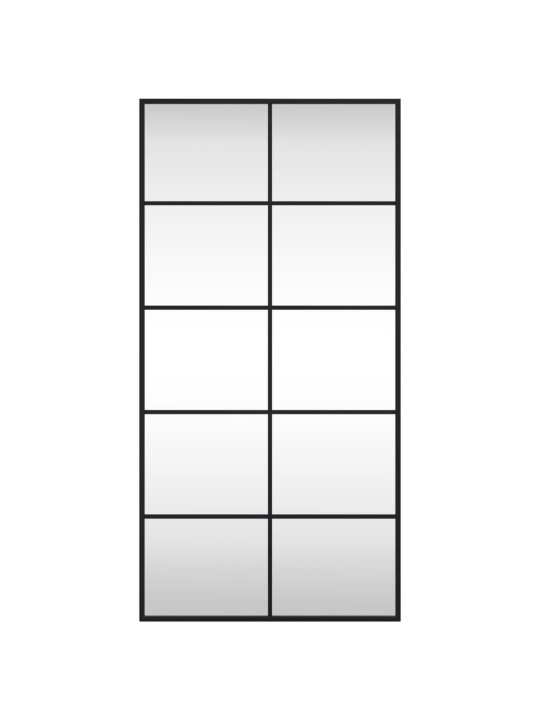 Nástěnné zrcadlo černé 50 x 100 cm obdélník železo