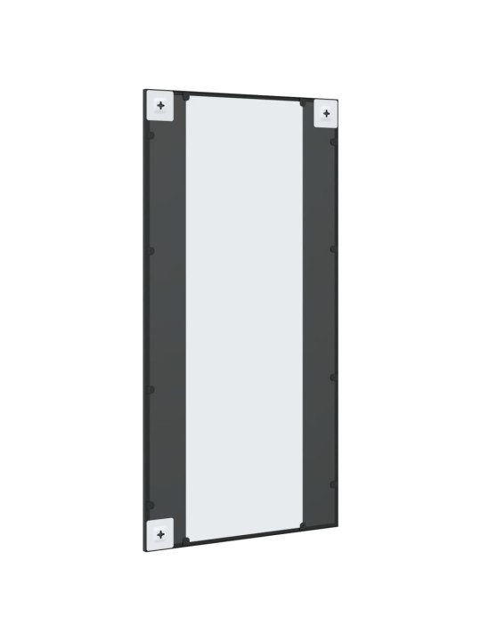 Nástěnné zrcadlo černé 50 x 100 cm obdélník železo