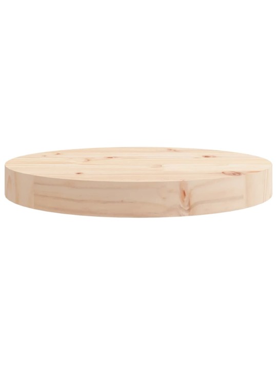 Stolní deska kulatá Ø 30 x 3 cm masivní borové dřevo