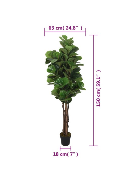 Umělý fíkus lyrový 180 listů 150 cm zelený