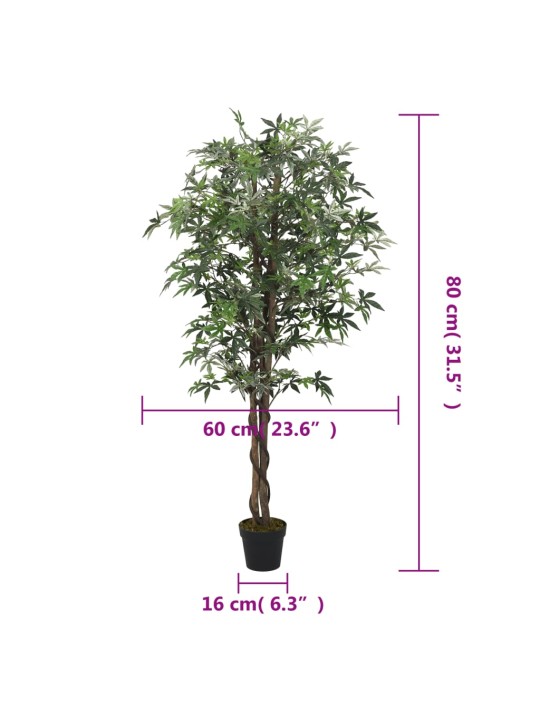 Umělý javor 224 listů 80 cm zelený