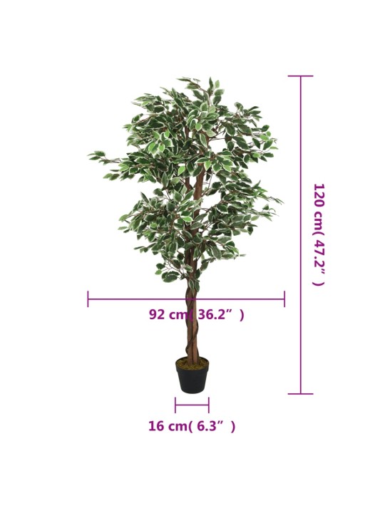 Umělý fíkus 630 listů 120 cm zelený