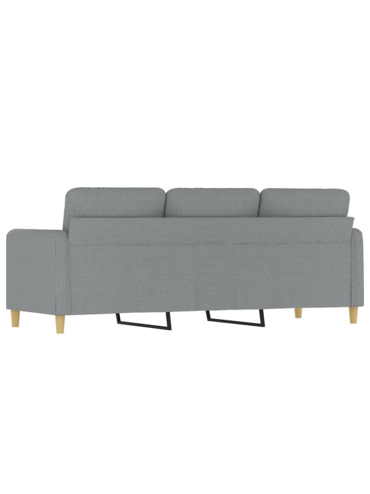3místná pohovka světle šedá 180 cm textil