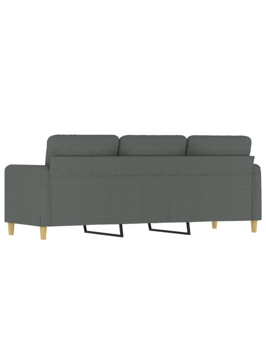 3místná pohovka tmavě šedá 180 cm textil