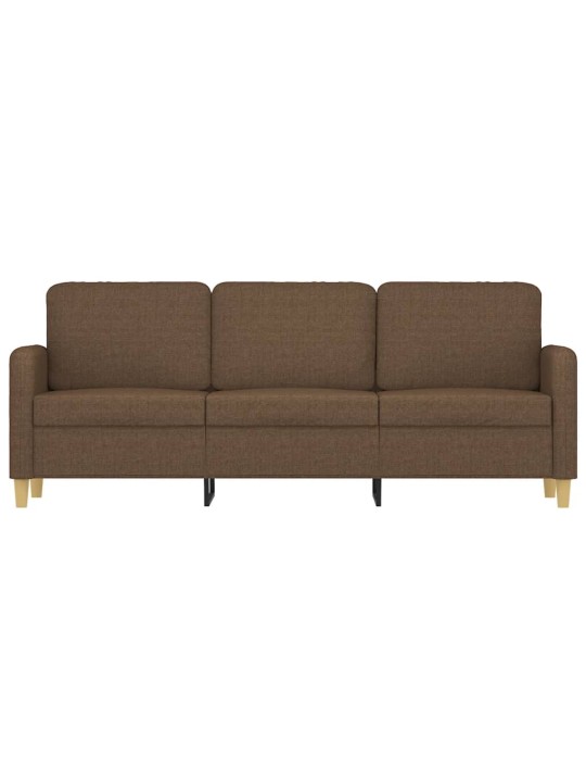 3místná pohovka hnědá 180 cm textil