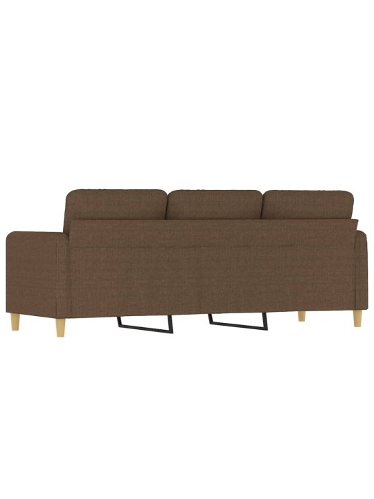3místná pohovka hnědá 180 cm textil