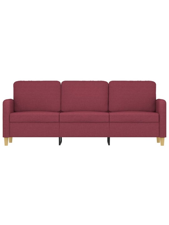 3místná pohovka vínová 180 cm textil