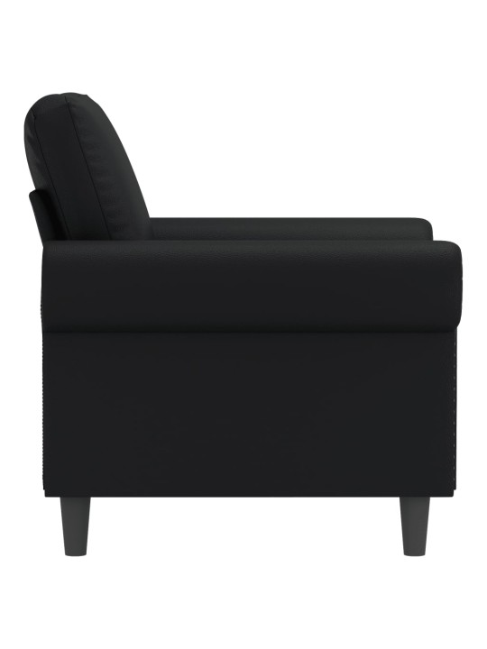 Křeslo černé 60 cm umělá kůže