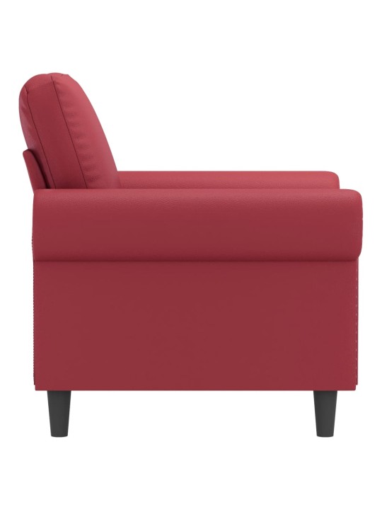 Křeslo vínové 60 cm umělá kůže