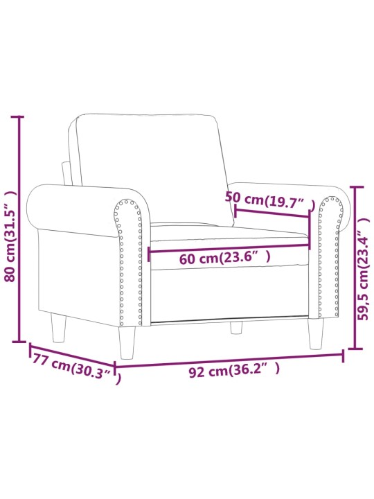 Křeslo vínové 60 cm umělá kůže