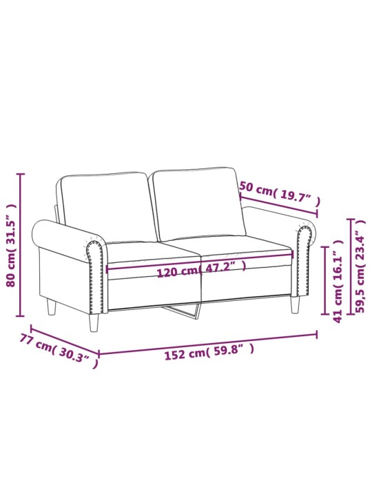 2místná pohovka cappuccino 120 cm umělá kůže
