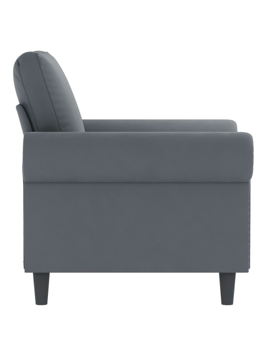 Křeslo tmavě šedé 60 cm samet