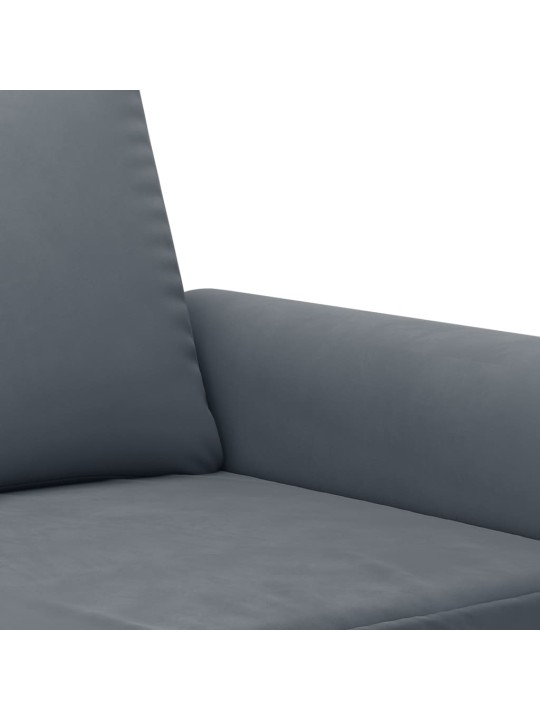 Křeslo tmavě šedé 60 cm samet
