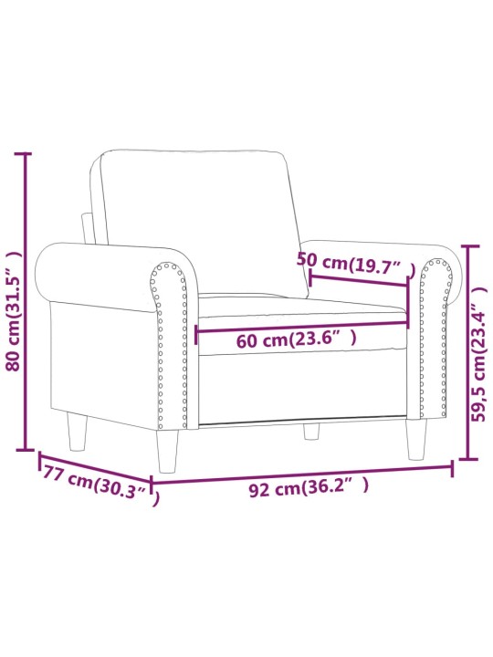 Křeslo tmavě zelené 60 cm samet