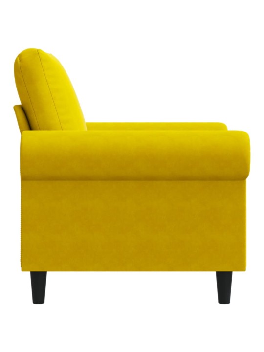 Křeslo žluté 60 cm samet