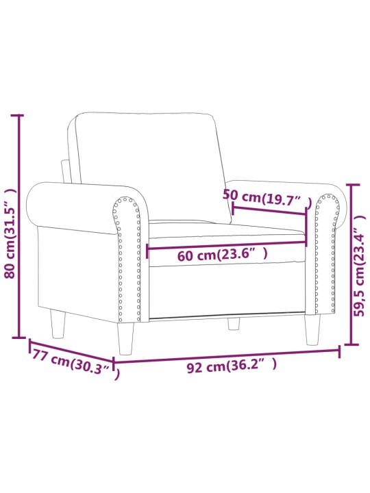 Křeslo žluté 60 cm samet