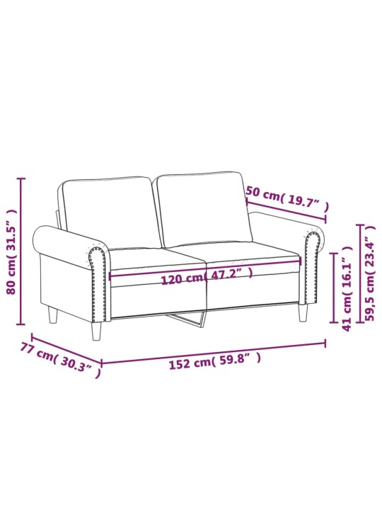 2místná pohovka žlutá 120 cm samet