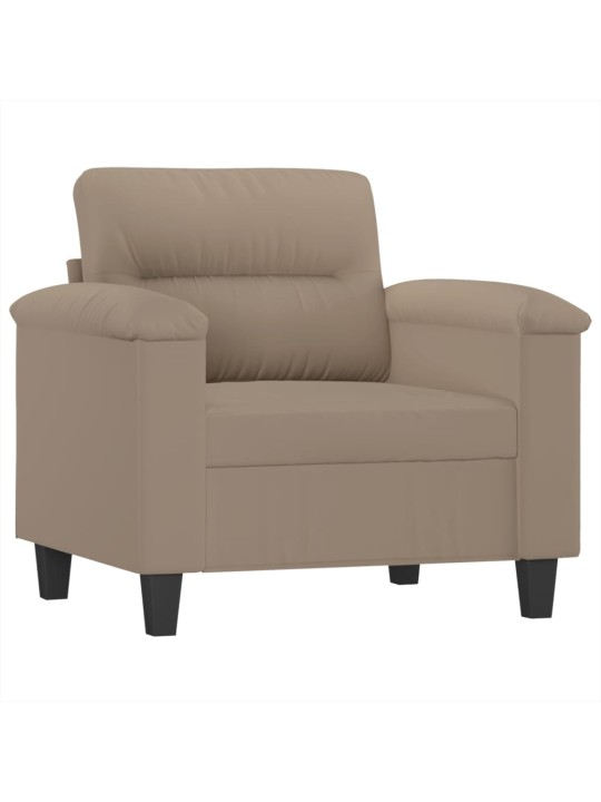 Křeslo taupe 60 cm tkanina z mikrovlákna