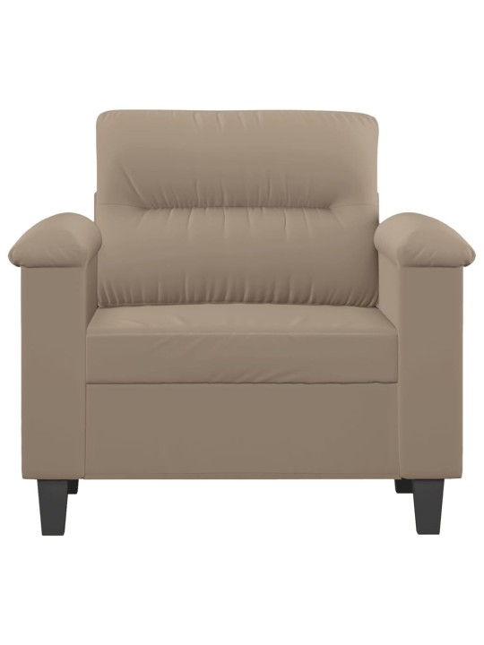Křeslo taupe 60 cm tkanina z mikrovlákna