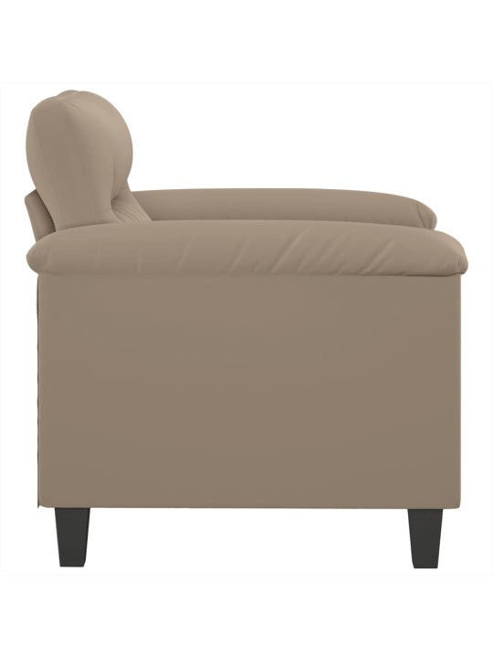 Křeslo taupe 60 cm tkanina z mikrovlákna