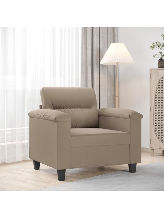 Křeslo taupe 60 cm tkanina z mikrovlákna