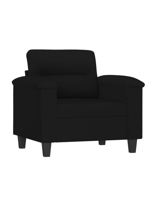 Křeslo černé 60 cm tkanina z mikrovlákna