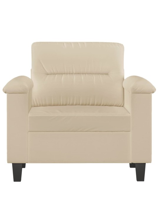 Křeslo krémové 60 cm tkanina z mikrovlákna