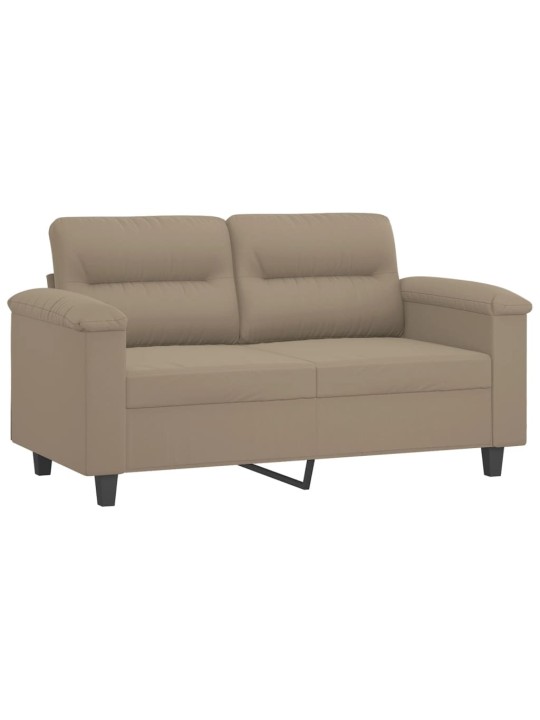 2místná pohovka taupe 120 cm tkanina z mikrovlákna
