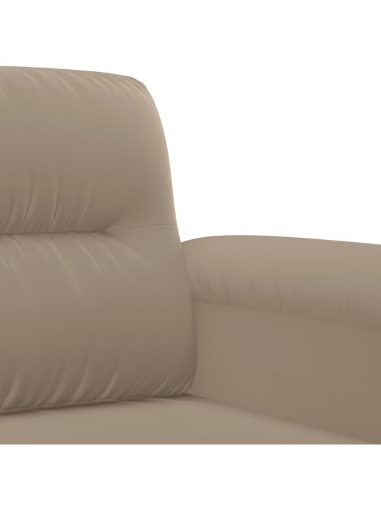 2místná pohovka taupe 120 cm tkanina z mikrovlákna