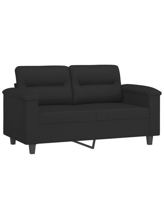 2místná pohovka černá 120 cm tkanina z mikrovlákna
