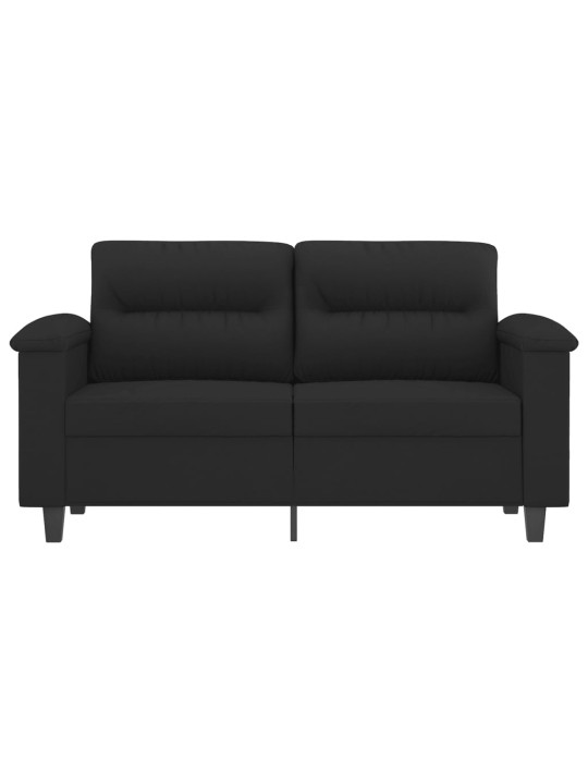 2místná pohovka černá 120 cm tkanina z mikrovlákna
