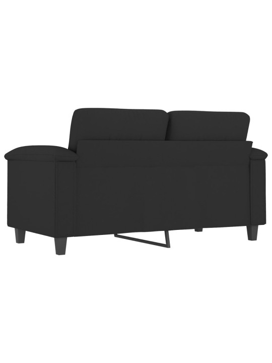 2místná pohovka černá 120 cm tkanina z mikrovlákna