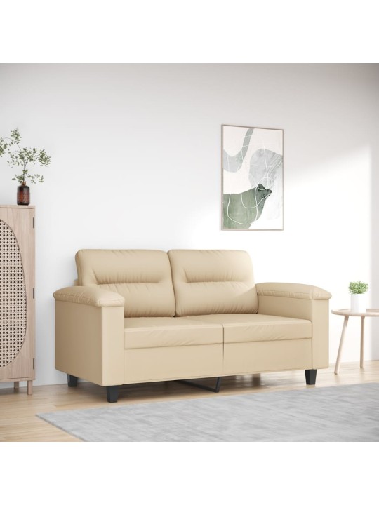2místná pohovka černá 120 cm tkanina z mikrovlákna