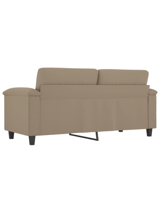 2místná pohovka taupe 140 cm tkanina z mikrovlákna