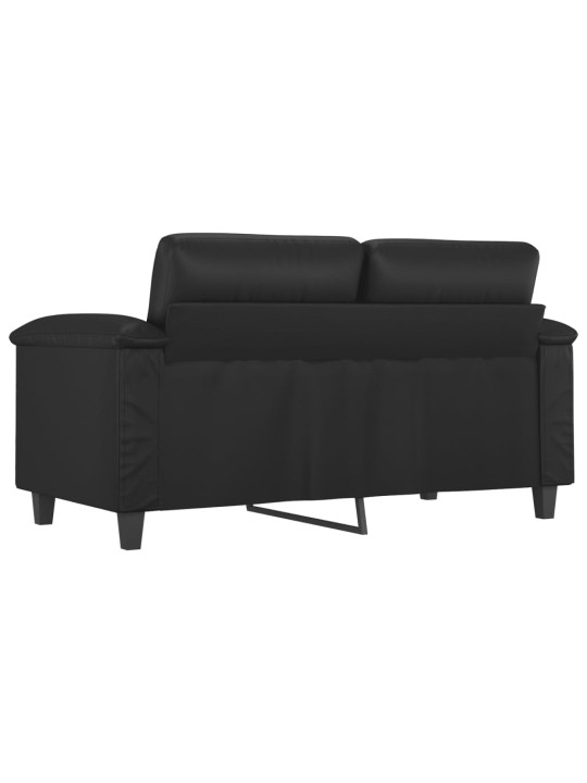 2místná pohovka černá 120 cm umělá kůže