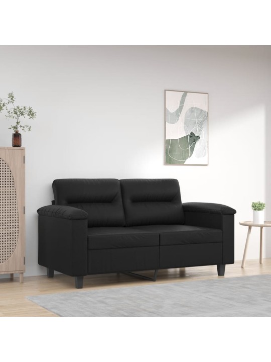 2místná pohovka černá 120 cm umělá kůže