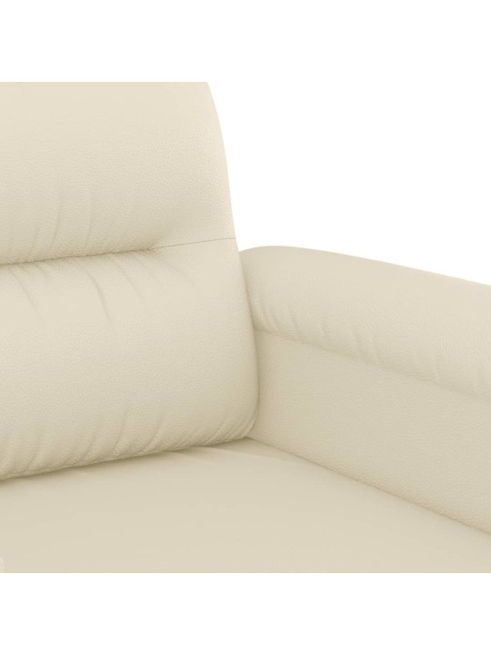 2místná pohovka krémová 120 cm umělá kůže