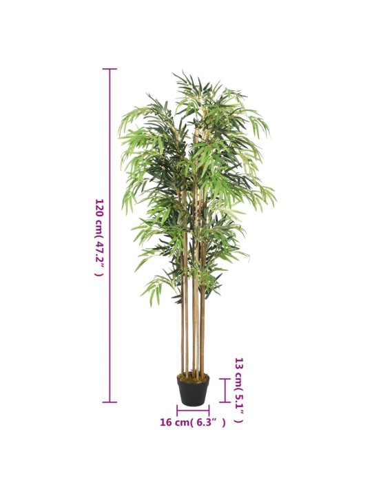Umělý bambus 730 listů 120 cm zelený