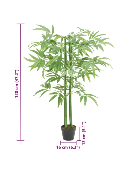 Umělý bambus 384 listů 120 cm zelený