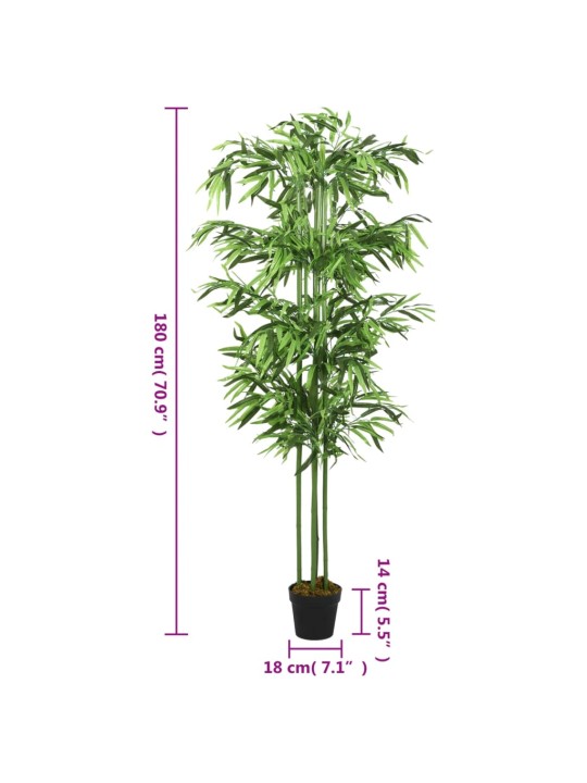 Umělý bambus 864 listů 180 cm zelený