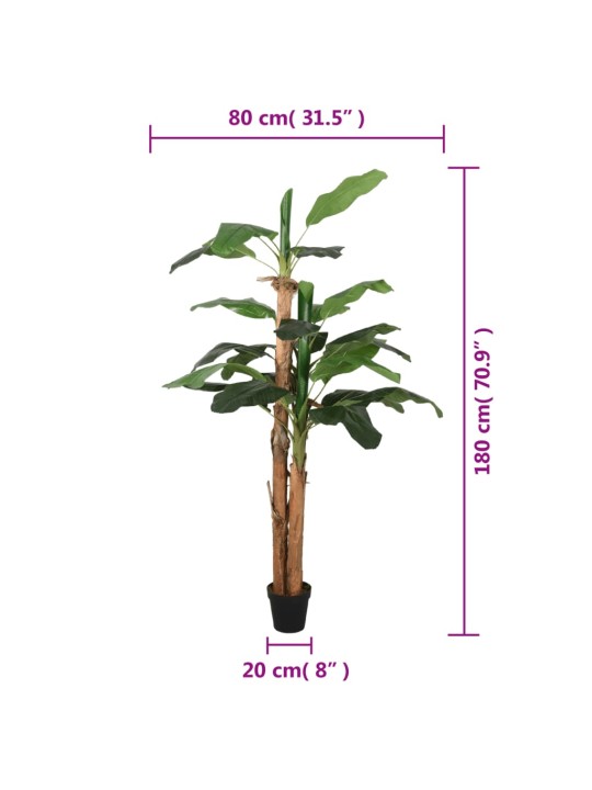 Umělý banánovník 19 listů 180 cm zelený